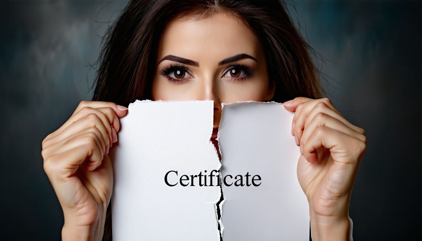 Жіночі руки, тендітні, але рішучі, стискають краї хрусткого, офіційного на вигляд аркуша паперу, на якому жирним, офіційним шрифтом написано 